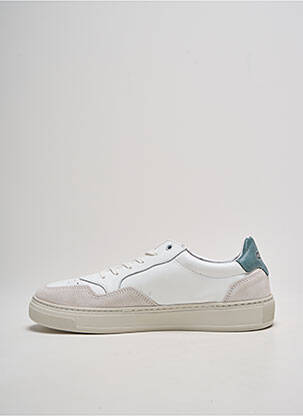 Baskets matière lisse bout rond blanc LE FORMIER homme