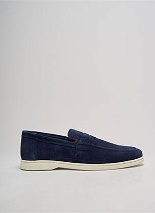 Mocassins talon bas talon bas bleu IZAC homme