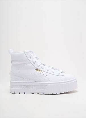 Baskets bout rond talon de 4 à 6cm blanc PUMA femme