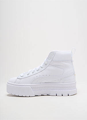 Baskets bout rond talon de 4 à 6cm blanc PUMA femme