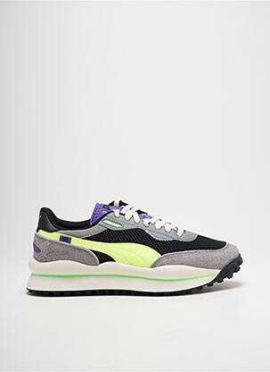 Baskets bout rond talon de 4 à 6cm jaune PUMA femme