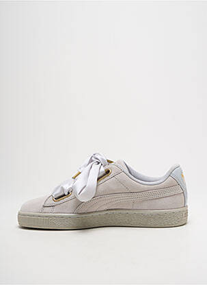Baskets tissage satiné talon plat jusqu'à 3cm gris PUMA femme