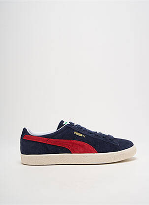 Baskets nubuck bout rond bleu PUMA homme