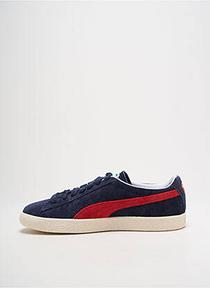 Baskets nubuck bout rond bleu PUMA homme