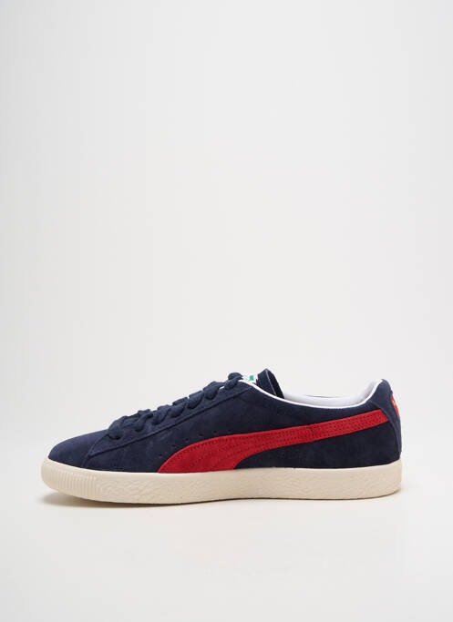 Baskets nubuck bout rond bleu PUMA homme