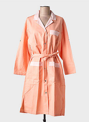 Blouse tissage popeline manches longues orange JALS BRIGITTE femme