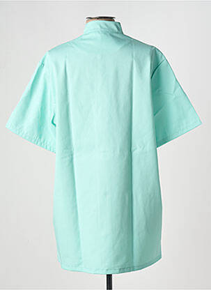 Blouse tissage popeline manches courtes vert MULLIEZ - FLORY femme