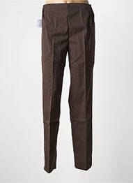 Pantalon droit tissage popeline taille normale marron JALS homme