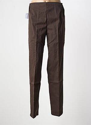 Pantalon droit tissage popeline taille normale marron JALS homme