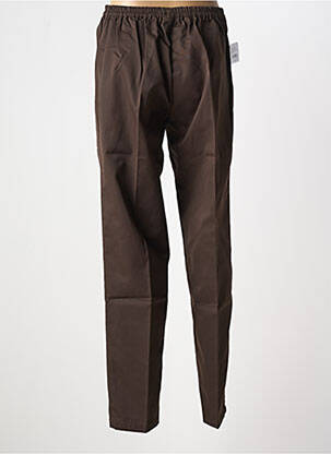 Pantalon droit tissage popeline taille normale marron JALS homme