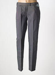 Pantalon droit tissage popeline taille normale gris MOLINEL femme