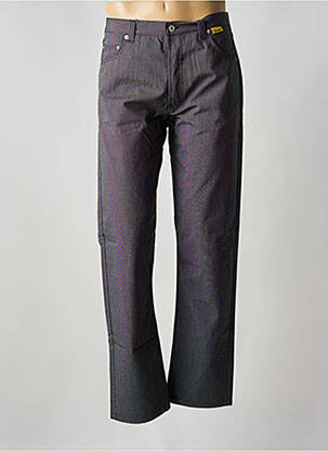 Pantalon droit tissage popeline taille normale noir MOLINEL homme