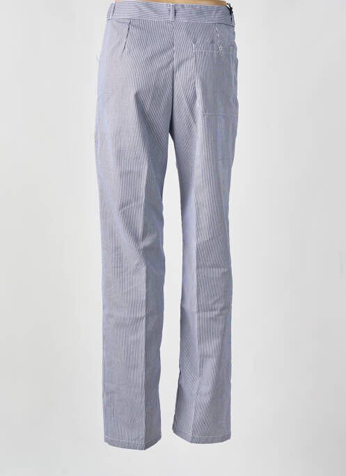 Pantalon droit tissage popeline taille normale bleu ROBUR femme