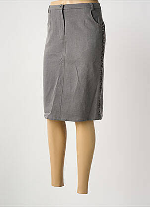 Jupe mi-longue coupe droite gris MERI & ESCA femme