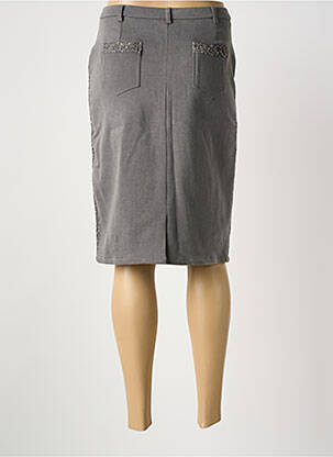 Jupe mi-longue coupe droite gris MERI & ESCA femme