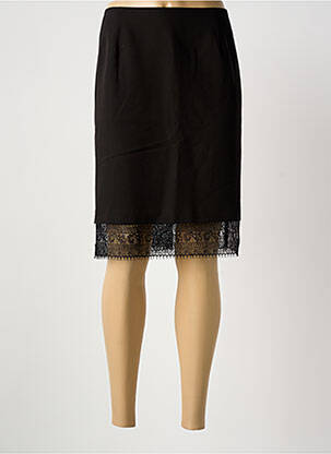 Jupe mi-longue coupe droite noir PAUSE CAFE femme