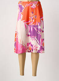 Jupe mi-longue fermeture zippée au dos rose GREGORY PAT femme