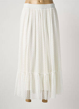 Jupe longue coupe fluide blanc FRANCK ANNA femme