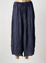 Pantalon 7/8 taille élastique bleu KOKOMARINA femme