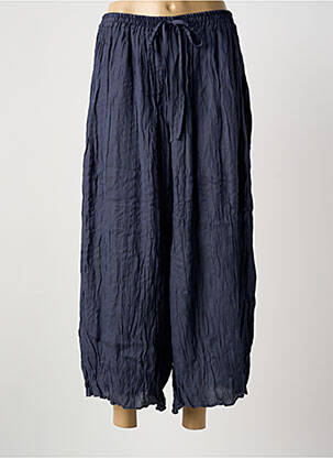 Pantalon 7/8 taille élastique bleu KOKOMARINA femme