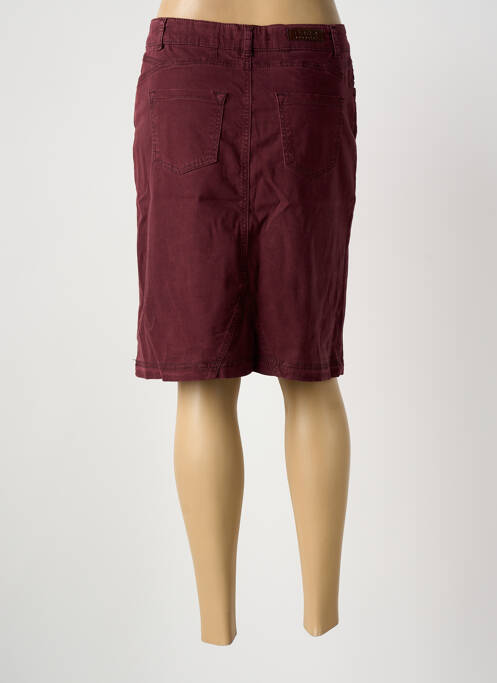 Jupe mi-longue coupe droite violet FRED SABATIER femme
