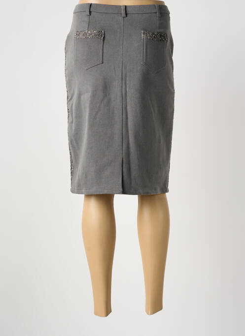 Jupe mi-longue coupe droite gris MERI & ESCA femme