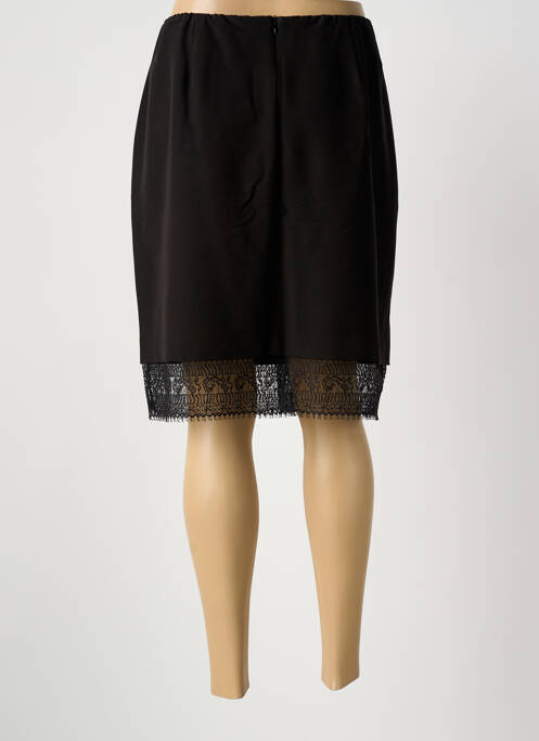 Jupe mi-longue coupe droite noir PAUSE CAFE femme