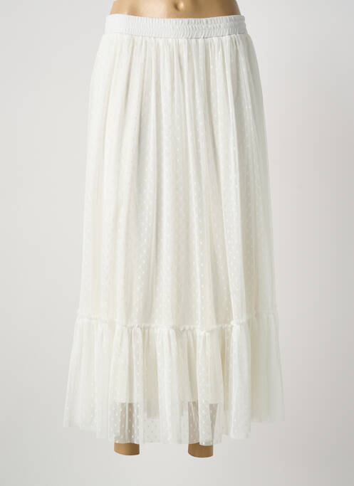 Jupe longue coupe fluide blanc FRANCK ANNA femme