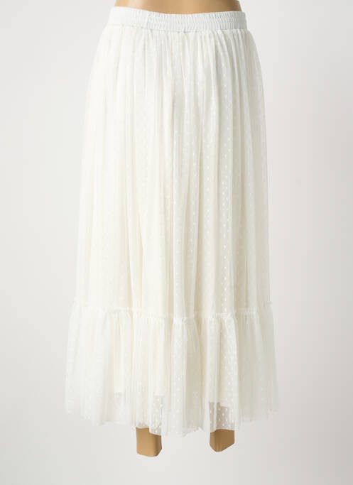 Jupe longue coupe fluide blanc FRANCK ANNA femme