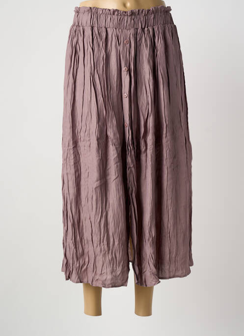 Jupe mi-longue taille élastique violet KOKOMARINA femme