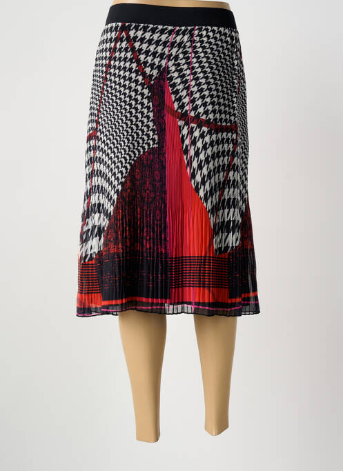 Jupe mi-longue noir IMPULSION femme