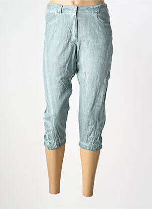 Pantacourt fermeture zippée sous rabat boutonné bleu MERI & ESCA femme
