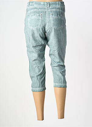 Pantacourt fermeture zippée sous rabat boutonné bleu MERI & ESCA femme