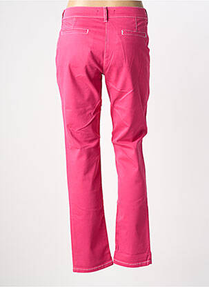 Pantalon droit fermeture zippée sous rabat boutonné rose ANANKE femme