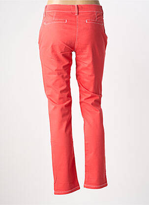 Pantalon droit fermeture zippée sous rabat boutonné rouge ANANKE femme