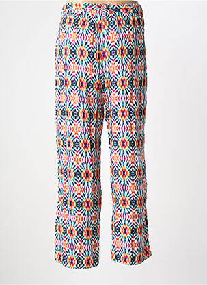 Pantalon droit taille élastique bleu FRANCK ANNA femme