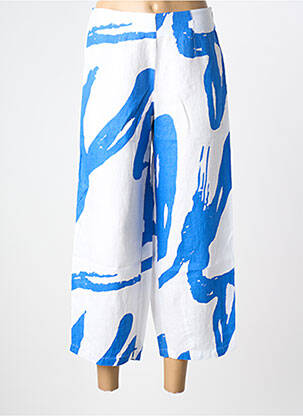 Pantalon 7/8 taille élastique bleu KOKOMARINA femme