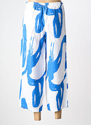 Pantalon 7/8 taille élastique bleu KOKOMARINA femme