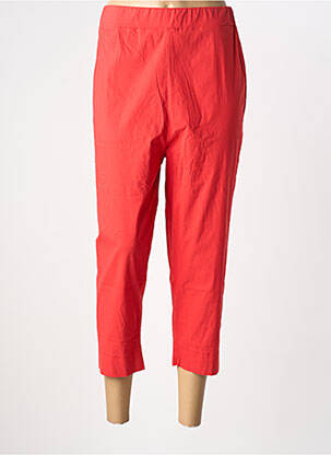 Pantacourt coupe droite rouge FRANCK ANNA femme
