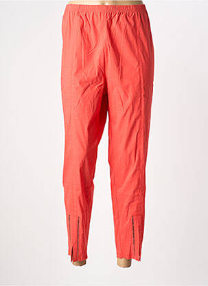 Pantalon 7/8 taille élastique rouge FRANCK ANNA femme
