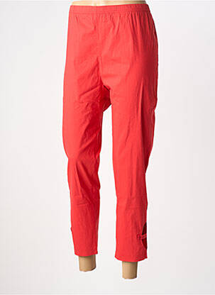Pantalon 7/8 taille élastique rouge FRANCK ANNA femme