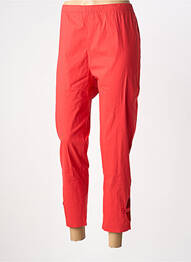 Pantalon 7/8 taille élastique rouge FRANCK ANNA femme