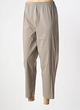 Pantalon 7/8 taille élastique beige FRANCK ANNA femme