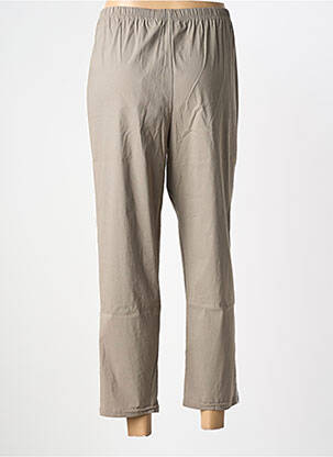 Pantalon 7/8 taille élastique beige FRANCK ANNA femme