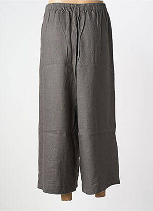 Pantalon 7/8 taille élastique gris KOKOMARINA femme