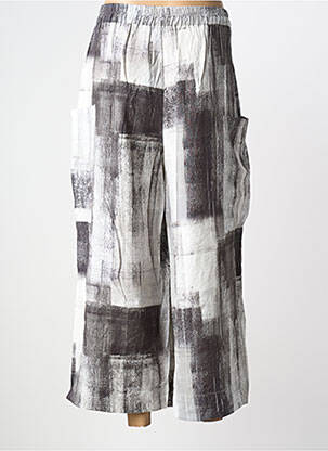 Pantalon 7/8 taille élastique gris KOKOMARINA femme