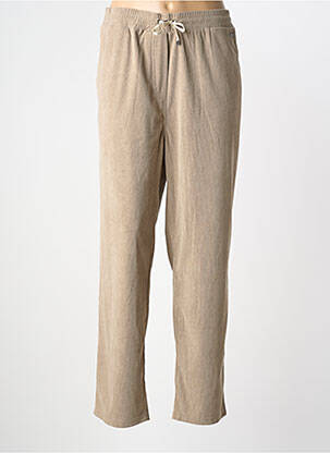 Pantalon droit stretch taille normale beige FRED SABATIER femme