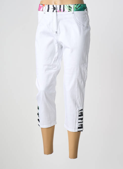 Pantacourt coupe droite blanc PAUSE CAFE femme