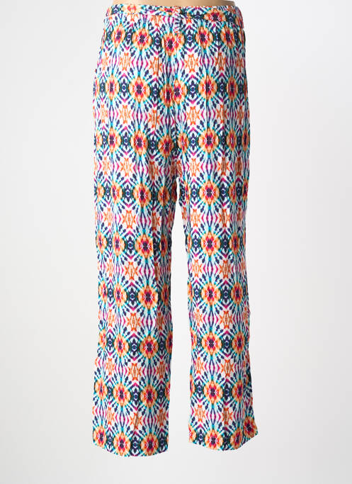 Pantalon droit taille élastique bleu FRANCK ANNA femme