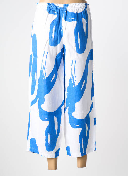 Pantalon 7/8 taille élastique bleu KOKOMARINA femme